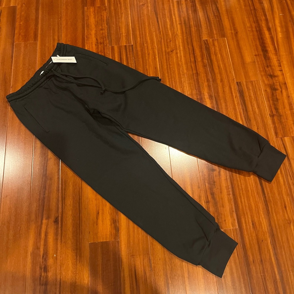 Suburban Riot Jogger Sweatpants Black Drawstring Pocket Pants New NWT Size‎ XS